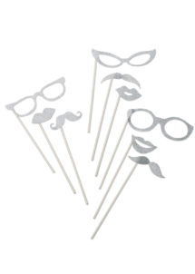 kit Photo Booth, moustaches pour photos, accessoire déguisement photos, accessoires déguisements
