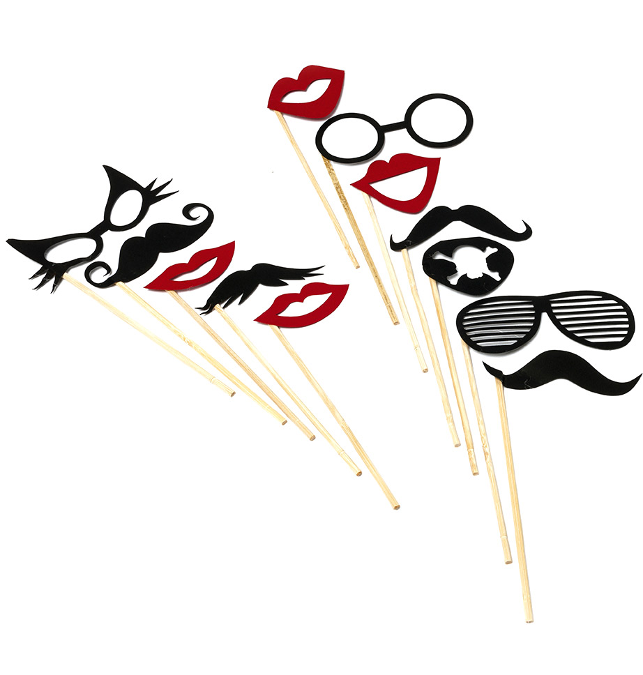 Qpout 16pcs Guitare Rock And Roll Décorations De Fête Photo Booth