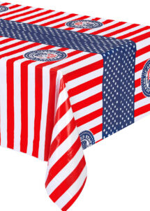 Lot De 4 Nappes Drapeau Français 130x220 Cm - PVC Imperméable Rouge Blanc Bleu Pour Fête Nationale Et Déco