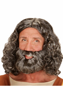 perruque avec barbe, perruque homme, perruque jésus, perruque grise homme, perruque cheveux longs homme