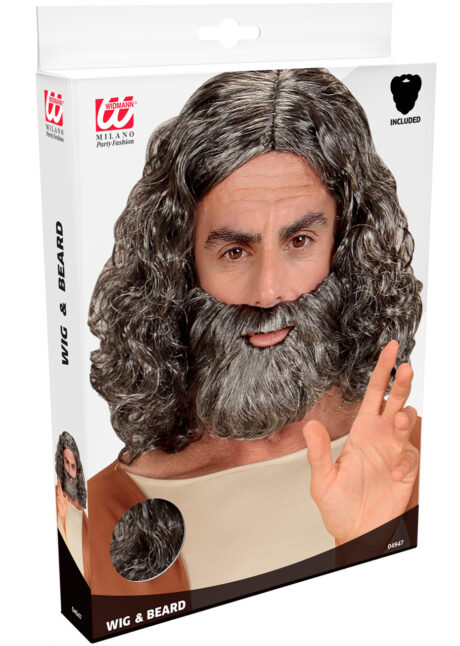 perruque avec barbe, perruque homme, perruque jésus, perruque grise homme, perruque cheveux longs homme, Perruque Biblique avec Barbe