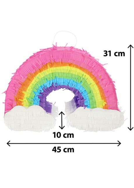 PINATA ARC EN CIEL, pinata, pinata mexicaine, pinata d'anniversaire, pinata pour anniversaire, Pinata Arc en Ciel avec Nuages – 45 cm