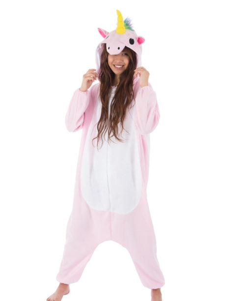 kigurumi, déguisement kigurumi, kigurumi licorne rose, pyjama kigurumi, pyjama licorne rose, déguisement kigurumi licorne, Déguisement de Licorne, Rose, Queue Multicolore