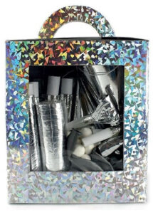 cotillons kit 10 personnes, cotillons de fete, cotillons de réveillon, cotillons noel, sarbacanes, sans gene, serpentins, cotillons pour 10 personnes, cotillons en sachet, cotillons de fete, Coffret de Cotillons, Argent, 10 Personnes