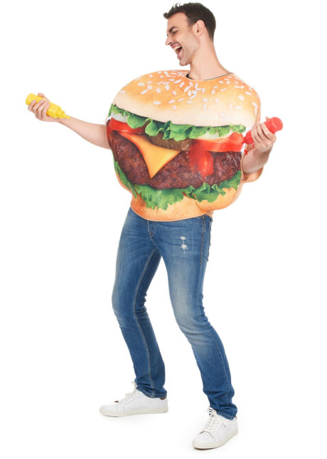 déguisement homme, déguisement burger adulte, déguisement humour, déguisement frites, déguisement hamburger, Déguisement Burger