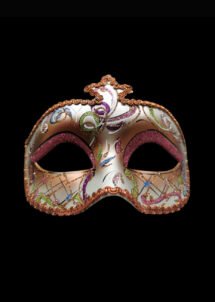 masque vénitien, loup vénitien, masque carnaval de Venise, masque paillettes, Masque Loup Vénitien, Dolce Pointe, Rose Gold