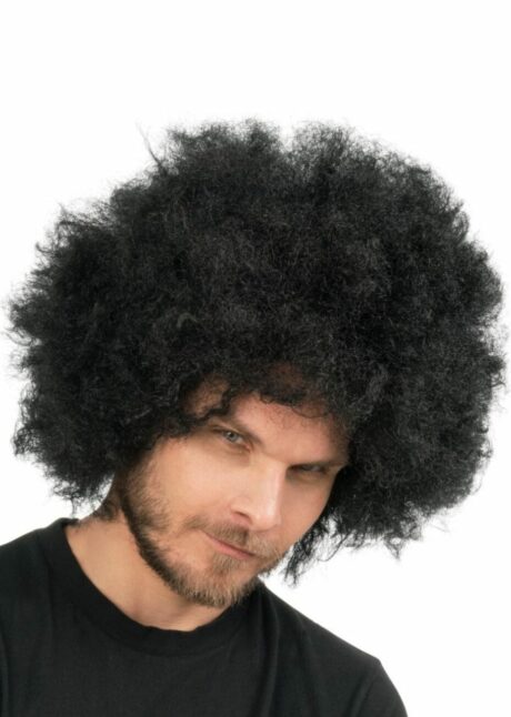 perruque afro noire, perruque afro homme, Perruque Afro xl, Perruque Afro Noire XL – Années 70 et Disco