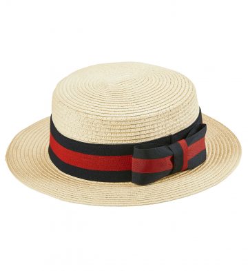 chapeau canotier, canotier en paille années 20, chapeau canotier luxe déguisement, accessoire canotier déguisement, canotier avec ruban déguisement, canotier déguisement années 30 Canotier Luxe, avec Ruban