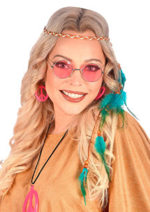 bandeau à plumes, bandeau hippie, bandeau indienne