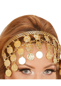 bandeau oriental déguisement, accessoire oriental déguisement, déguisement oriental, accessoire danseuse du ventre, déguisement oriental femme, collier oriental femme déguisement, coiffe orientale femme