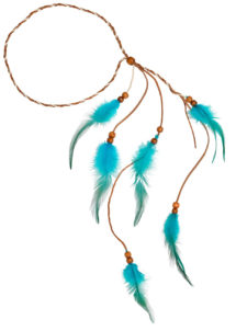bandeau à plumes, bandeau hippie, bandeau indienne