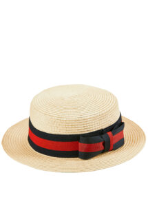 chapeau canotier, canotier en paille années 20, chapeau canotier luxe déguisement, accessoire canotier déguisement, canotier avec ruban, canotier années 30