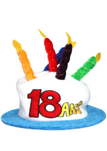 chapeau anniversaire, chapeau gâteau d'anniversaire, accessoire pour anniversaire, chapeau bougies 18 ans, accessoire 18 ans anniversaire, accessoire anniversaire 18 ans, chapeau anniversaire 18 ans, Chapeau Anniversaire, 18 ans