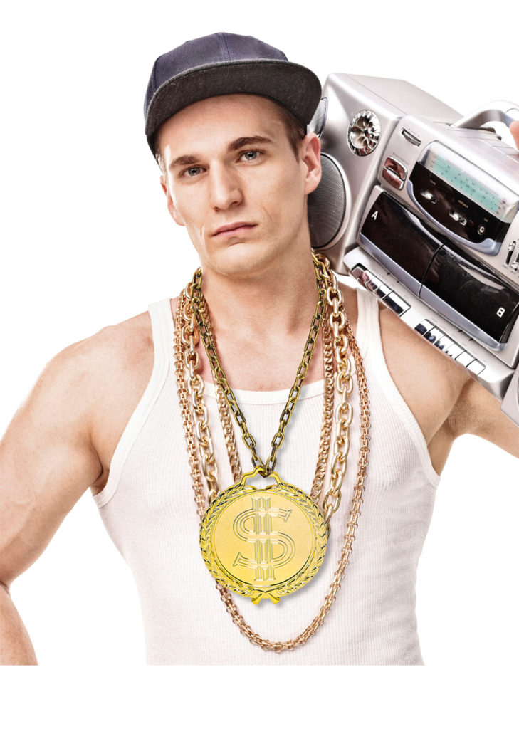 Colliers en dollars d'or - Hip Hop Bling pour hommes et femmes