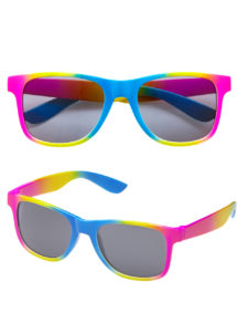 lunettes fluos, lunettes couleurs fluos, lunettes années 80, Lunettes Arc en Ciel Fluos