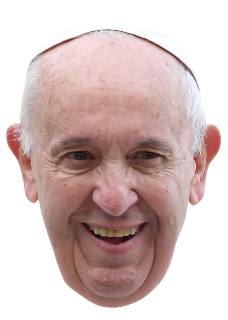 masque pape François, masque du pape, masques célébrités, masques en carton, Masque Pape François