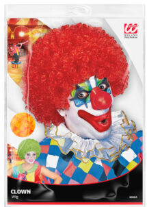 perruque de clown adulte, perruque clown frisée