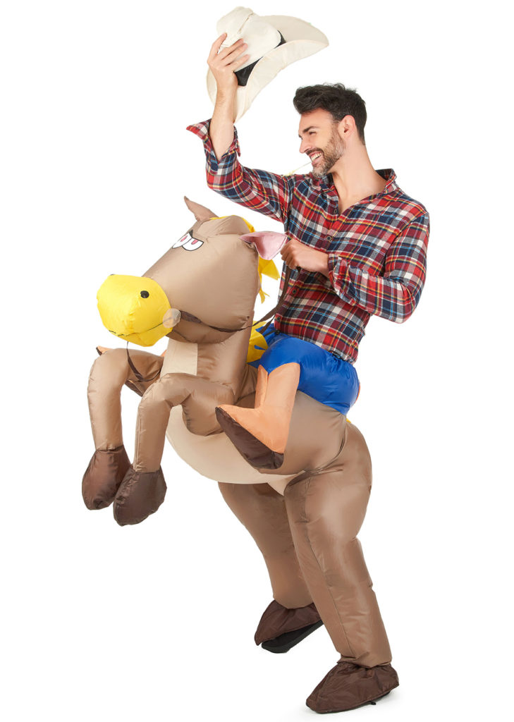Costume De Cheval Gonflable Goenb - Déguisement Cowboy Drôle Pour Adultes - Carnaval, Halloween, Fêtes à Thème