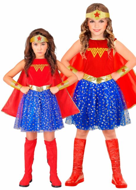 déguisement Wonder Woman fille, déguisement super héros fille, costume super héroïne fille, Déguisement de Super Héros, Style Wonder Woman, Fille