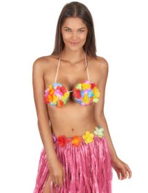 soutien gorge hawaï, soutien gorge à fleurs, accessoire hawaï déguisement, accessoire déguisement hawaï, soutien gorge à fleurs, Soutien Gorge Hawaï à Fleurs