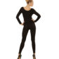 justaucorps noir, combinaison noire déguisement, accessoire déguisement femme, accessoire justaucorps déguisement femme, accessoire combinaison femme déguisement Combinaison Justaucorps Manches Longues, Noir