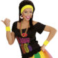 bandeau et poignets fluos, déguisement disco accessoire, bandeau et bracelets années 80, bandeau sport disco, accessoire fluo, accessoire déguisement, accessoires années 80, accessoire déguisement, accessoire disco véronique et davina Kit Années 80, Bandeau et Poignets, Jaune Fluo