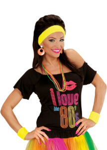 bandeau et poignets fluos, déguisement disco accessoire, bandeau et bracelets années 80, bandeau sport disco, accessoire fluo,