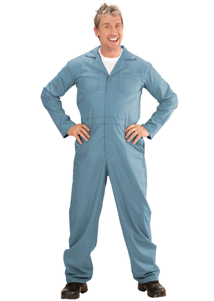 Combinaison De Travail Pour Enfants - Manches Longues, Bleu, Polyester/élasthanne - Taille 6 à 16 Ans - Pour Déguisement, Jeu, Activités Extérieures