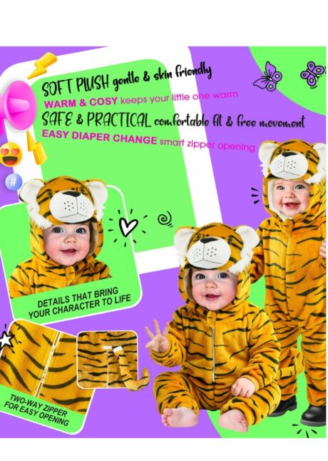 déguisement de tigre bébé, costume tigre bébé, déguisement animal bébé, carnaval bébé, Déguisement de Tigre, Bébé