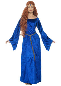déguisement médiéval femme, costume médiéval femme, déguisement moyen age femme, robe moyen age déguisement, robe médiévale déguisement, déguisement médiéval femme, Déguisement de Princesse Médiévale, Velours Bleu