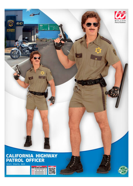 déguisement de policier adulte, déguisement police homme, costume police miami homme, déguisement policier américain, déguisement années 90, costume policier américain, déguisement police, Déguisement de Policier Californien