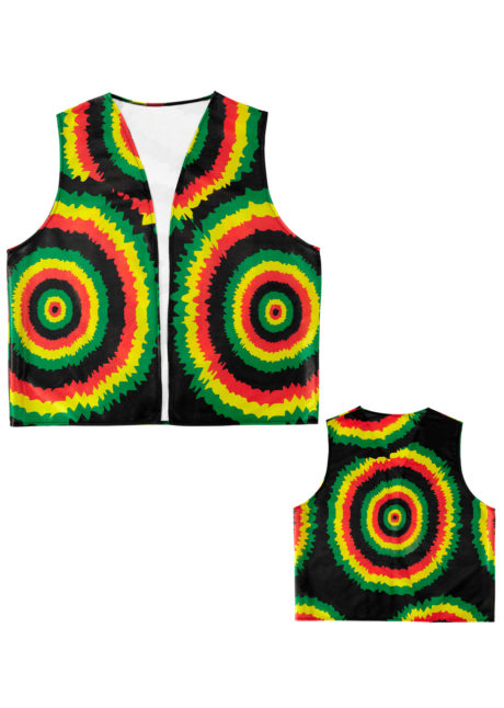 déguisement rasta, gilet rasta, déguisement jamaïcain, Gilet Rasta