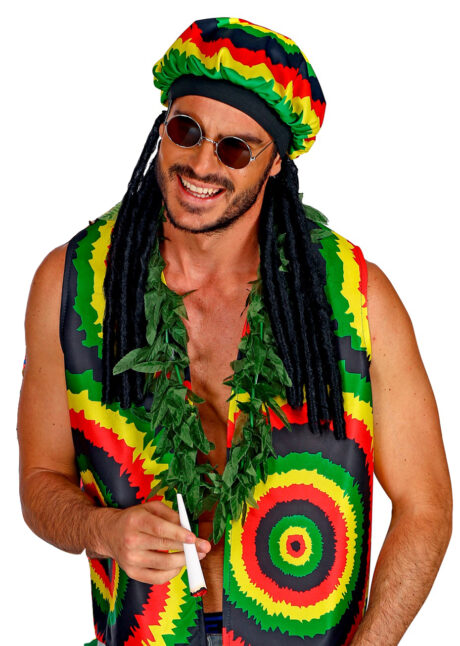 déguisement rasta, rasta déguisement, accessoire déguisement rastas, déguisement bob marley, rastas déguisement, Gilet Rasta, Bob Rasta Man