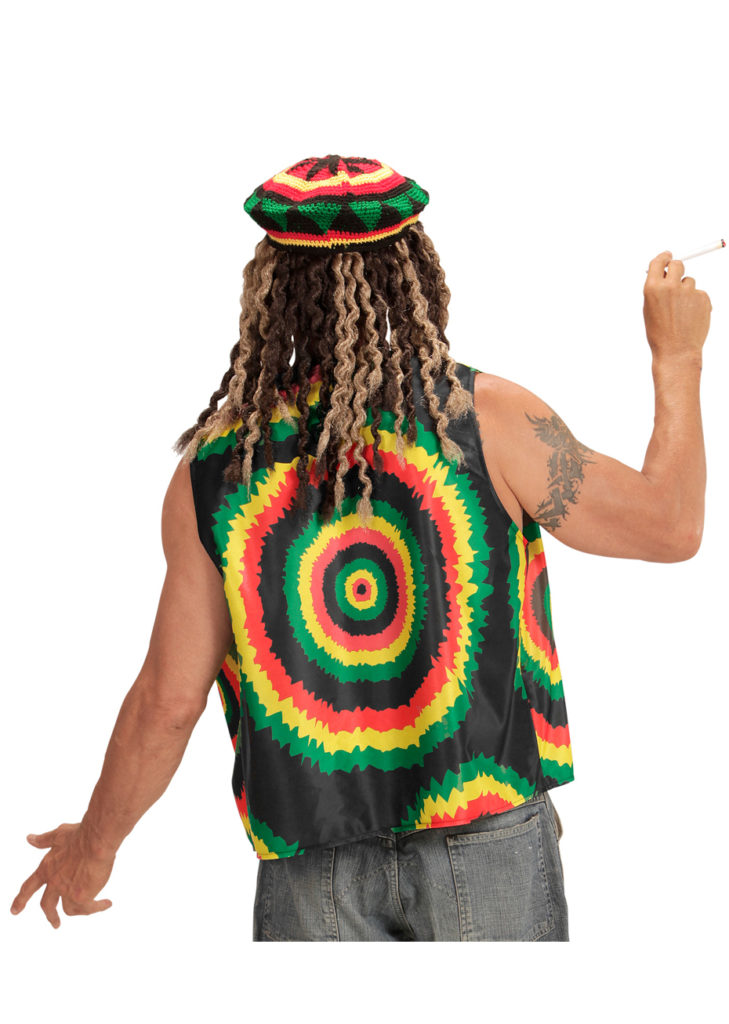 Gilet Rasta – Avec Imprimé Tie and Dye aux Couleurs Jamaïcaines