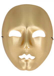 masque visage, masque de mime, masque visage entier, masque visage doré