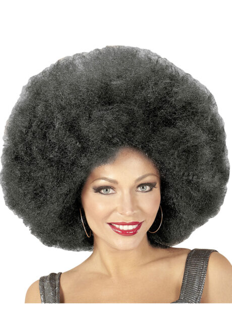 perruque disco, perruque afro noire, perruque disco femme04673, Perruque Afro Extra Volume, Noire