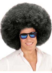 perruque disco, perruque afro noire, perruque disco homme