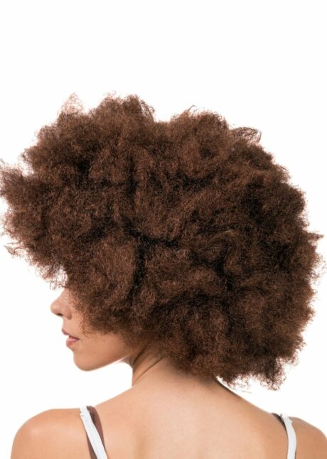 perruque afro, perruque disco, perruque afro châtain, Perruque Afro Extra Volume Châtain
