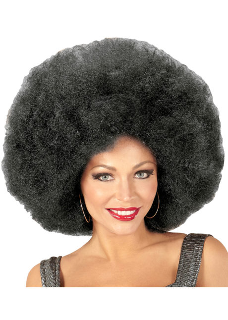 perruque disco, perruque afro noire, perruque disco femme, Perruque Afro Extra Volume, Noire