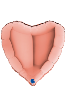 ballon coeur, ballon hélium, ballon aluminium, ballons coeurs rose gold