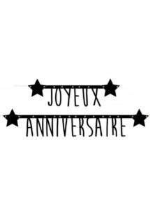 guirlande anniversaire, guirlande joyeux anniversaire, décorations anniversaires, guirlande originale joyeux anniversaire, Guirlande Anniversaire, Black Star