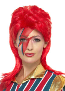 perruque david bowie, déguisement david bowie, perruque rouge ziggy stardust, perruque rouge déguisement, perruque david bowie