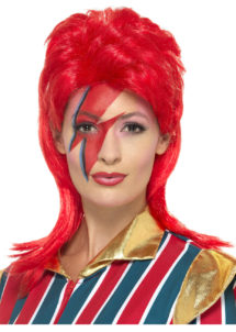 perruque david bowie, déguisement david bowie, perruque rouge ziggy stardust, perruque rouge déguisement, perruque david bowie, Perruque David Bowie, Ziggy Stardust, Rouge