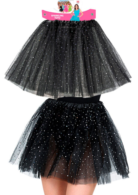 tutu noir, tutu tulle noir, jupe en tulle noire, Tutu Noir à Paillettes, en Tulle