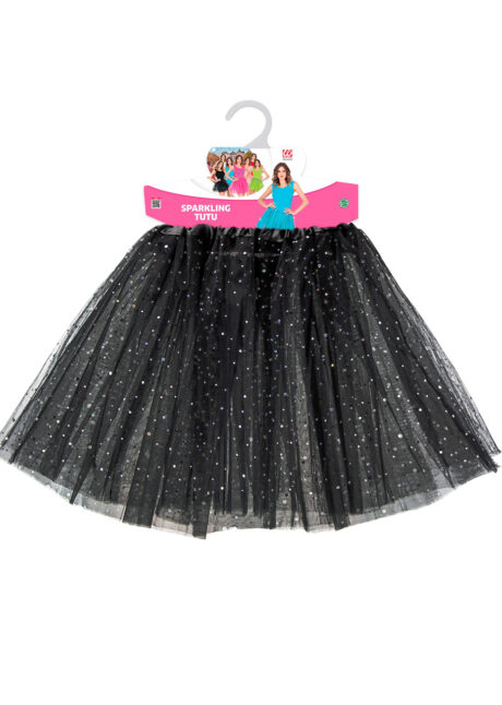 tutu noir, tutu tulle noir, jupe en tulle noire, Tutu Noir à Paillettes, en Tulle