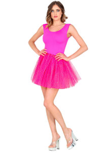 tutu rose fuchsia, jupe tulle rose, jupon fuchsia, tutu