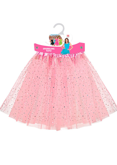 tutu rose paillettes, jupe tulle rose, jupon rose, Tutu Rose à Paillettes, en Tulle