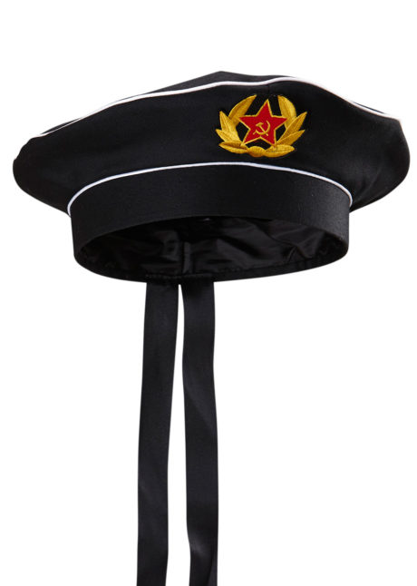 casquette déguisement, casquette marine russe déguisement, déguisement marin russe, accessoire russe déguisement, déguisement militaire russe, déguisement soviétique, Béret de Marin Russe