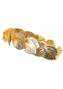 couronne de laurier, déguisement romain, déguisement romaine, couronne de feuilles de laurier romaine, déguisement jules césar, déguisement cleopatre, couronne de laurier, Couronne de Lauriers Dorés