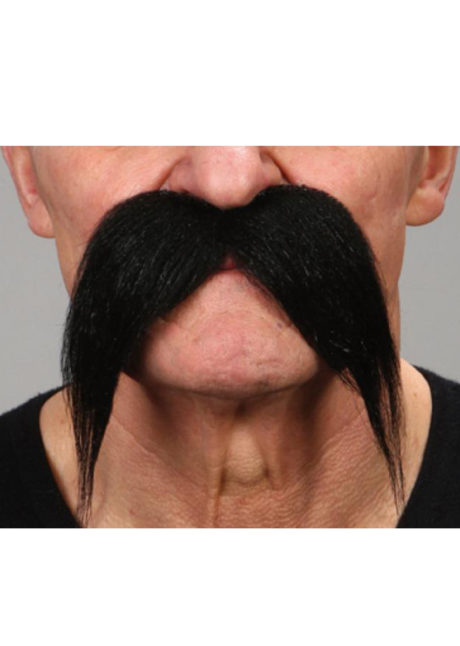fausses moustaches, postiche, ausses moustaches réalistes, fausse moustache noire, moustache luxe, moustache noire, Moustache Noire de Gaulois, Luxe